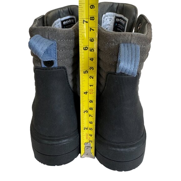 Bogs Holly Lace-up Waterproof Grey Leather Boots Hiking Women's Size 7 NWOT - Picture 7 of 10